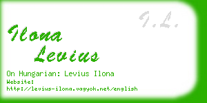 ilona levius business card